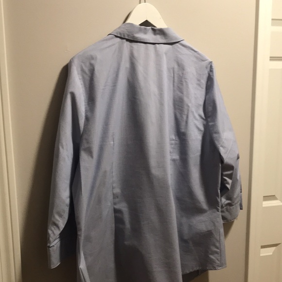 Worthington blue and white striped 3/4 sleeve blouse. Size 2X. Stretch - Picture 4 of 4